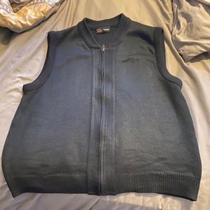Blue Uniform vest sweater.